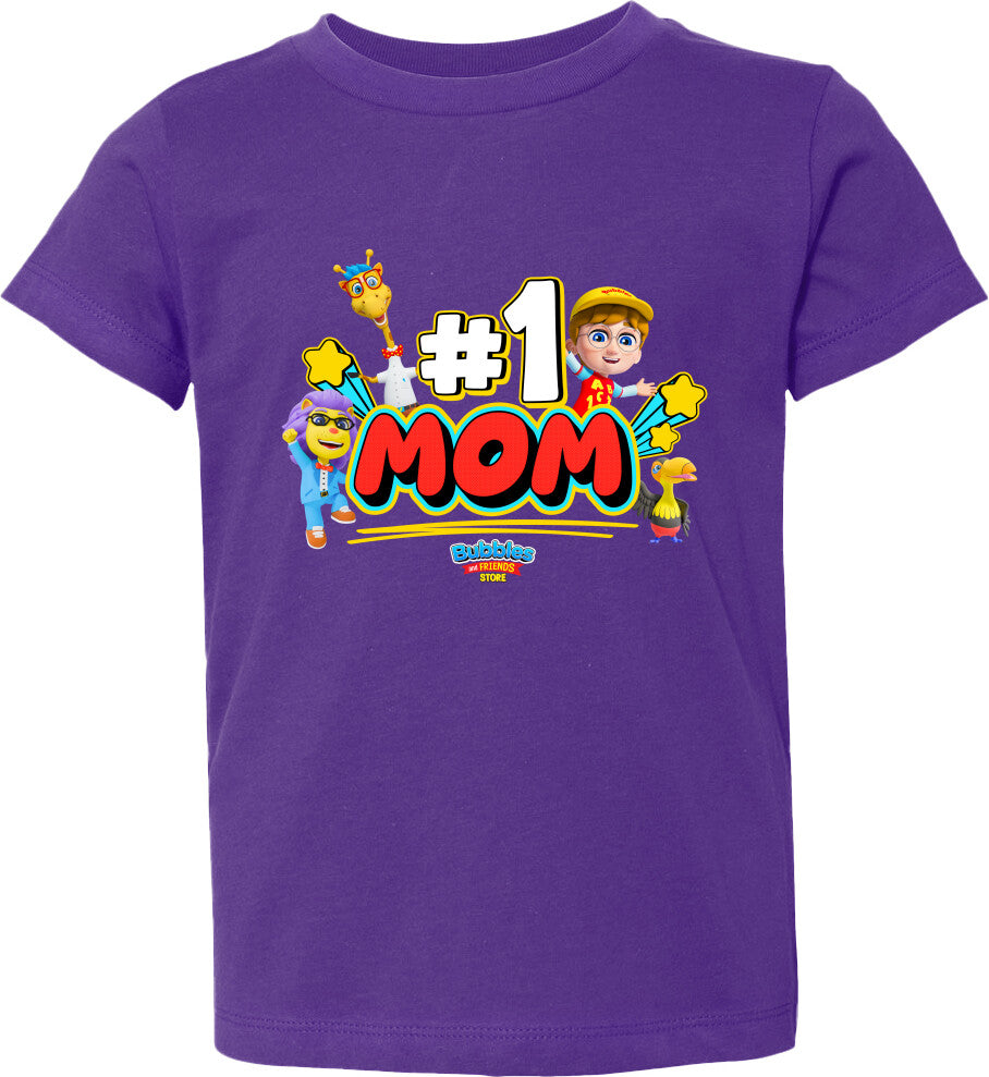 Bubbles & Friends I love Mom Toddler Jersey Tee