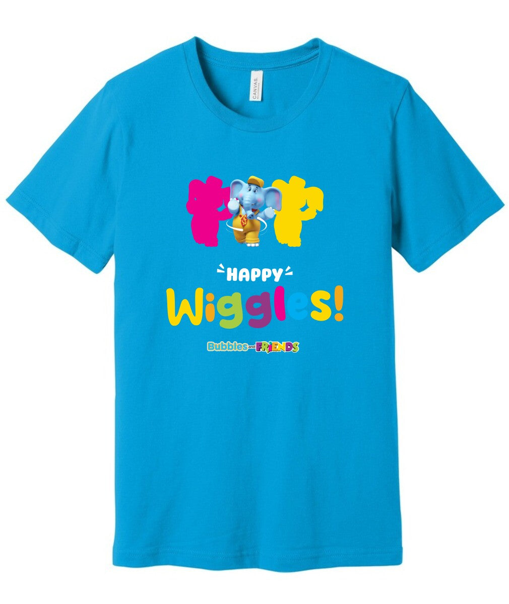 Bubbles and Friends – Happy Dance Collection Happy Wiggles Adult T-Shirt