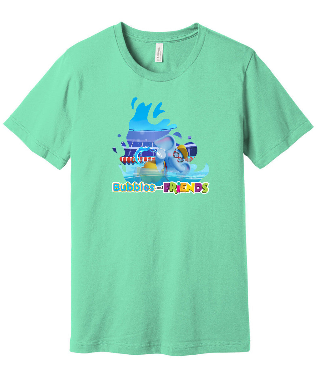 Bubbles and Friends - Summer Games Collection Bubbles Swim Adult T-Shirt