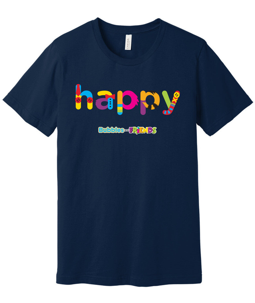 Bubbles and Friends - Happy Adult T-Shirt