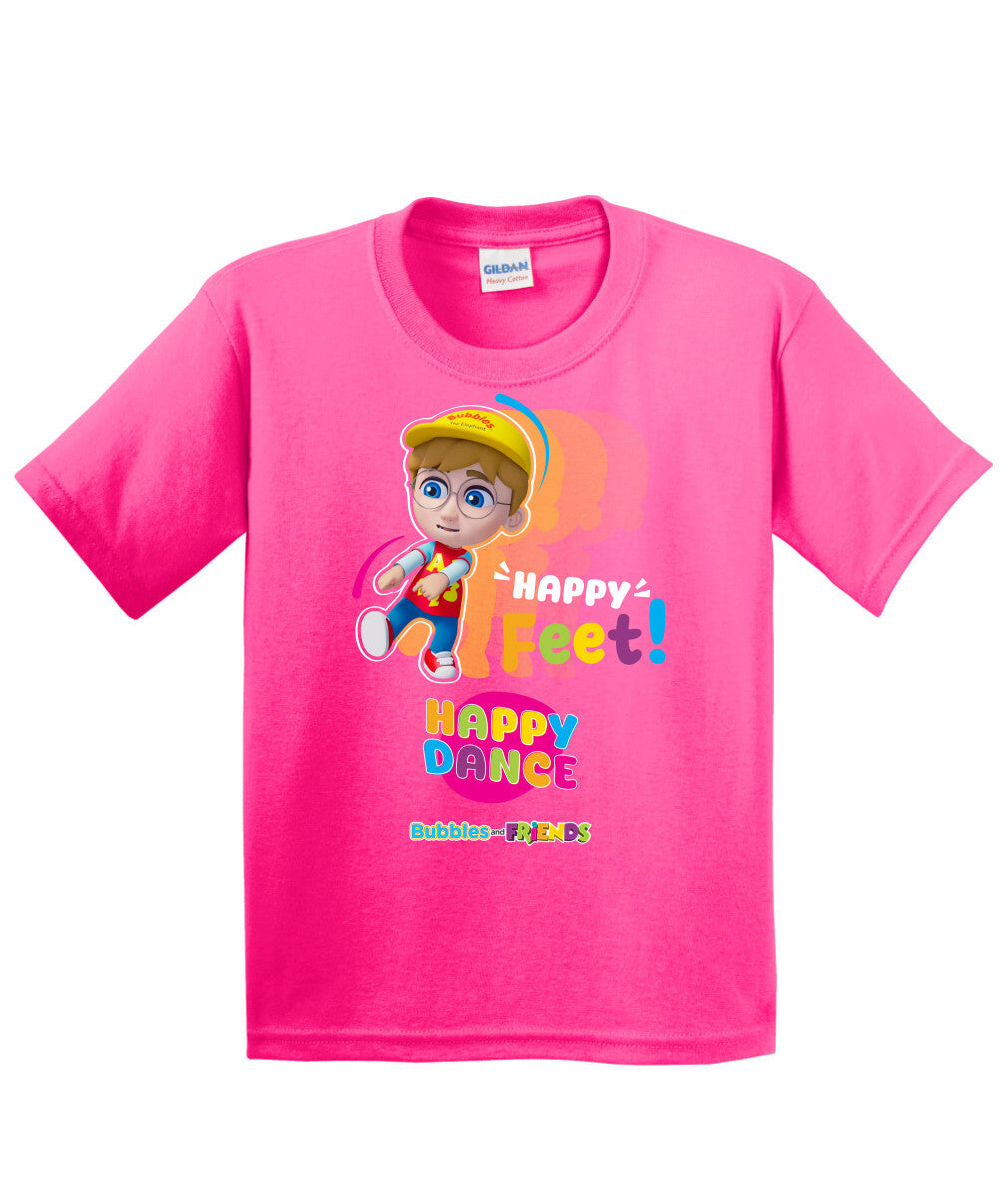 Bubbles and Friends – Happy Dance Collection Happy Feet Children T-Shirt