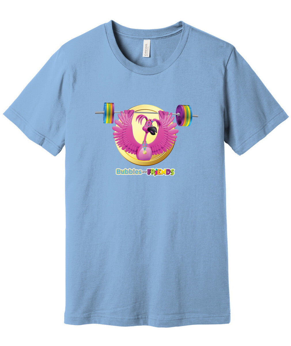 Bubbles and Friends - Summer Games Collection Flexi Weights Adult T-Shirt