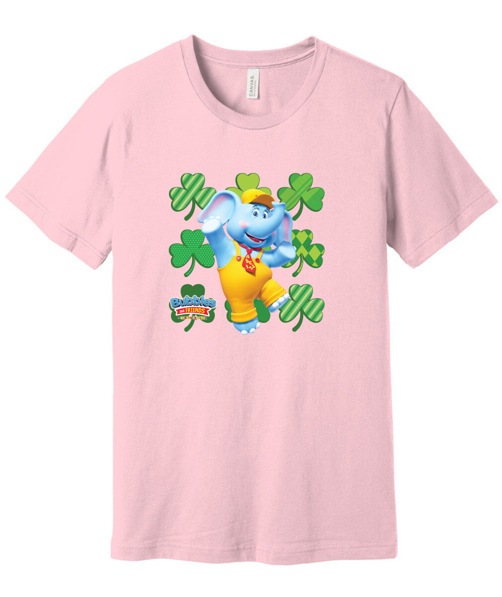 Bubbles & Friends St. Patrick's Day Bubbles Clover Short Sleeve Tee
