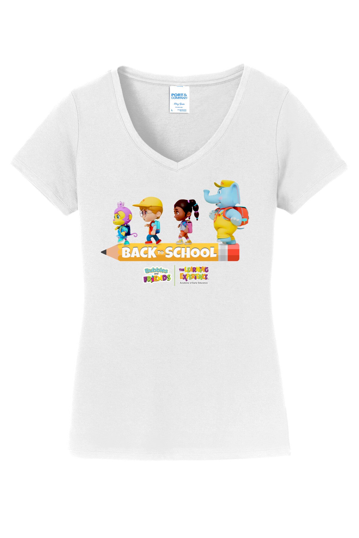 Bubbles & Friend BTS Pencil Walk V-Neck Tee