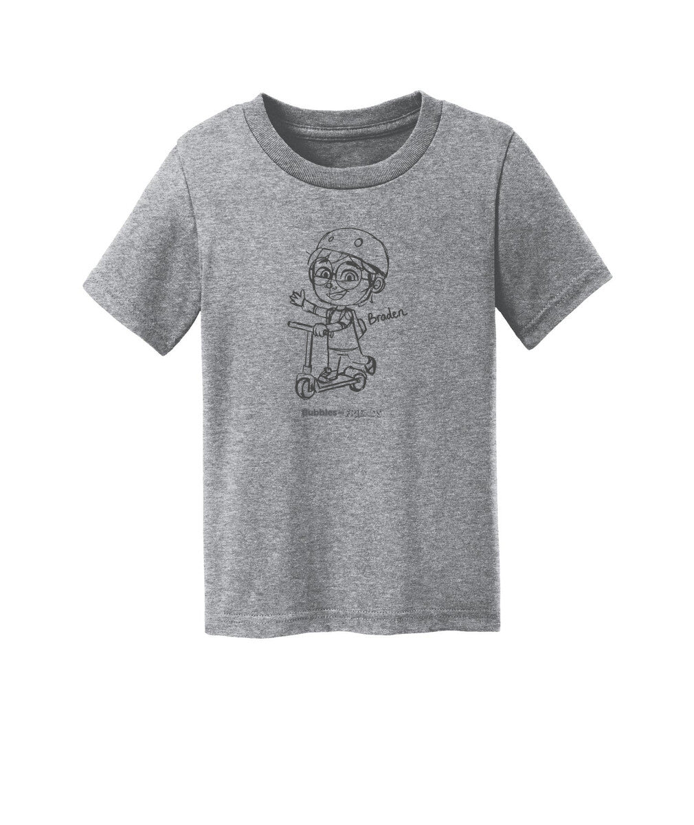 Bubbles and Friends - Happy Doodles Braden Toddler T-Shirt