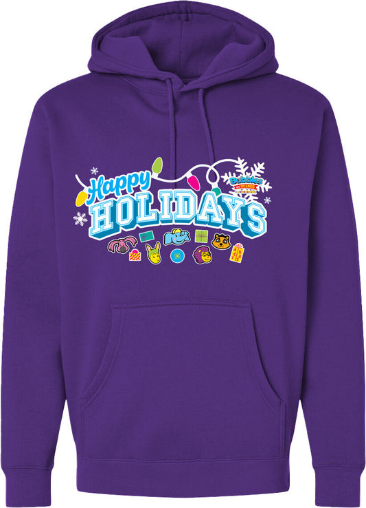 Bubbles & Friends Holiday- Happy Holidays Hooded Sweatshirt