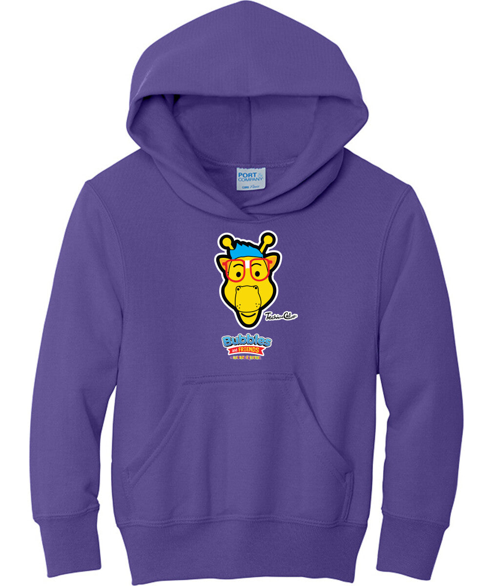 Bubbles & Friends- Friends from Happyville 'Technical' Fleece Pullover Hooded Sweatshirt