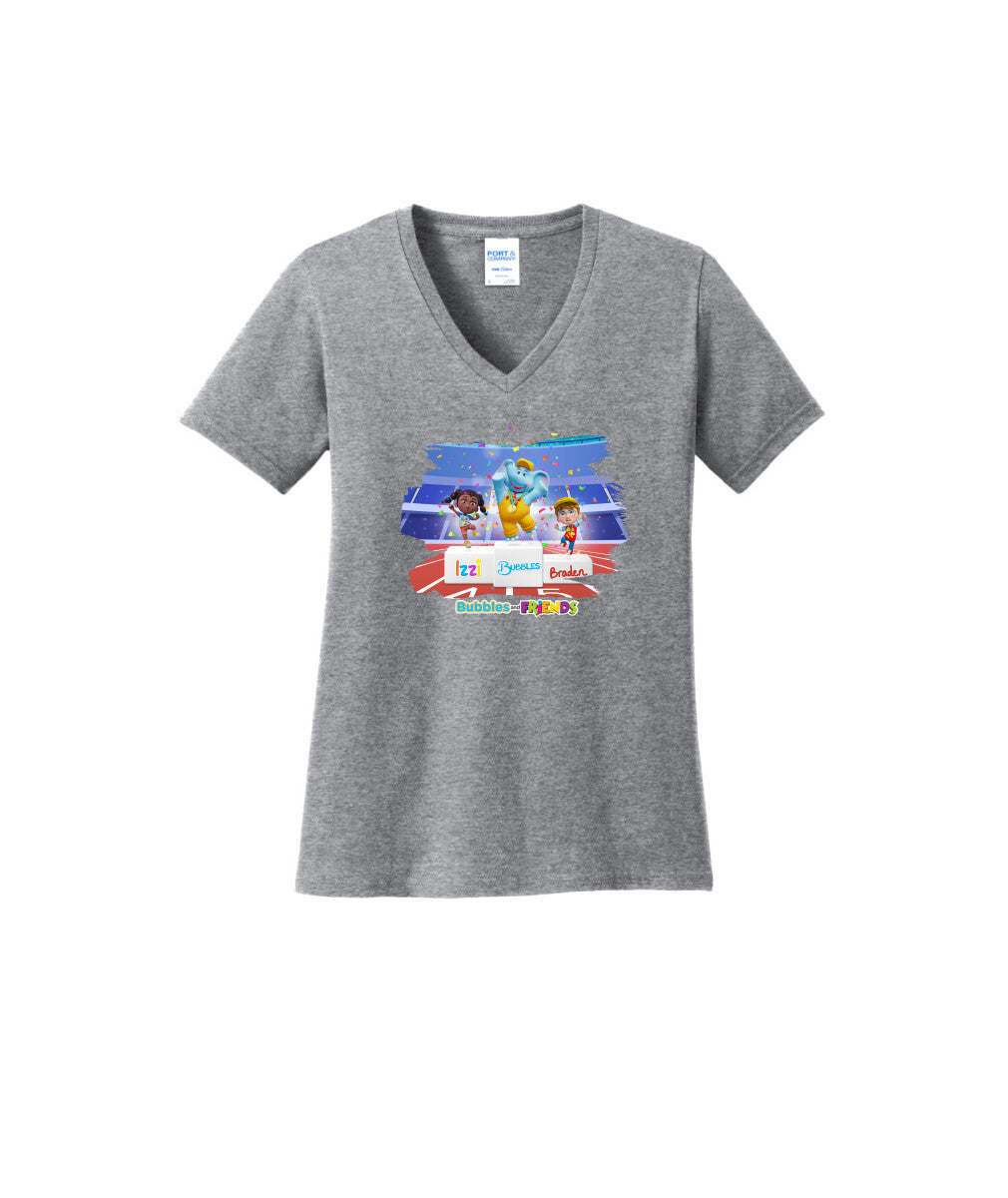 Bubbles and Friends - Summer Games Collection Team Medals Women V-Neck T-Shirt