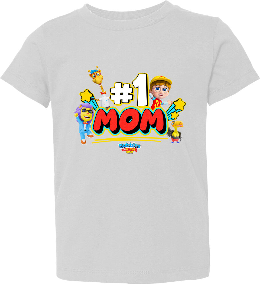 Bubbles & Friends I love Mom Toddler Jersey Tee