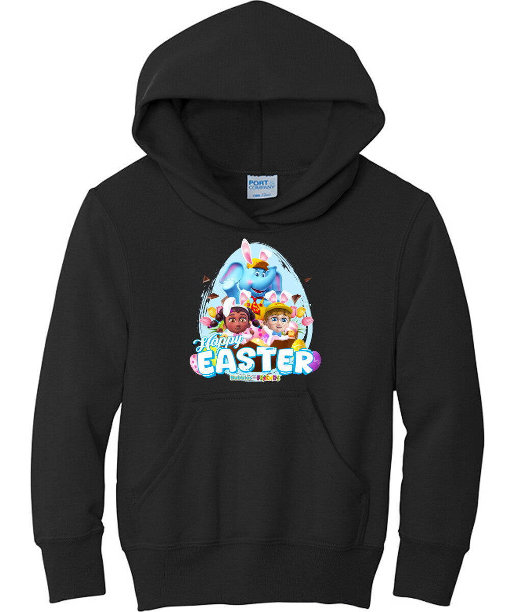 Bubbles & Friends Easter Children Fleece Pullover Hooded Sweatshirt