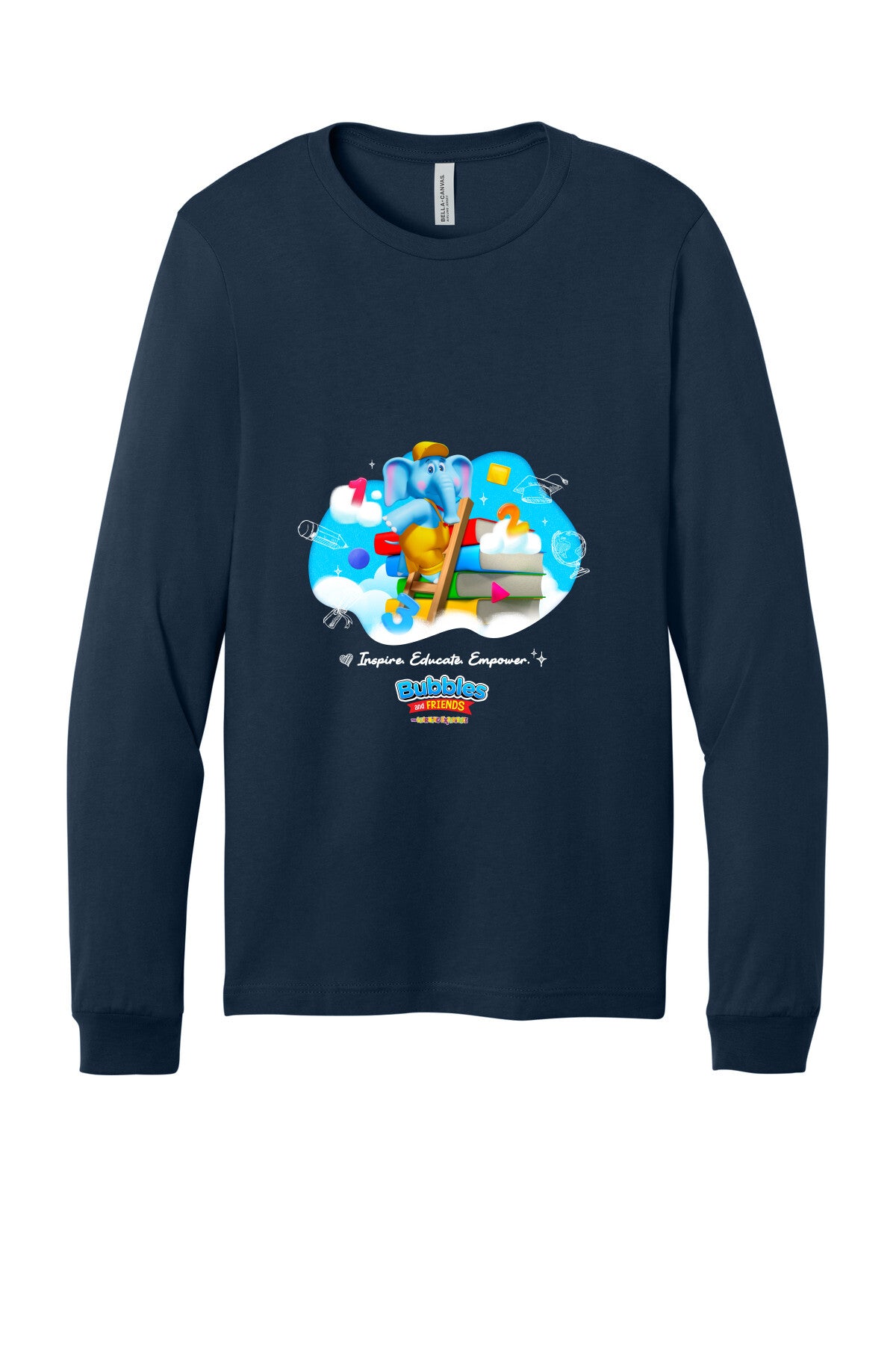 Bubbles & Friends Inspire Educate Empower Unisex Long Sleeve Tee
