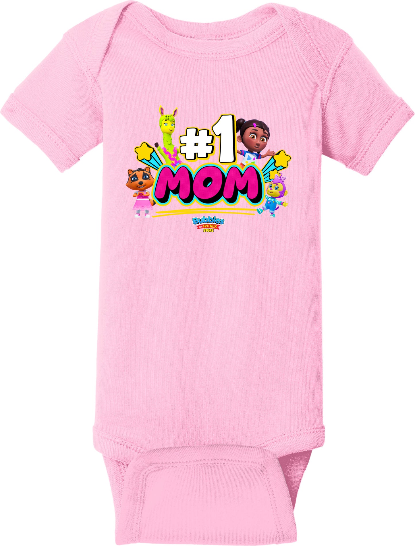 Bubbles & Friends I Love Mom Infant Bodysuit-Onesie