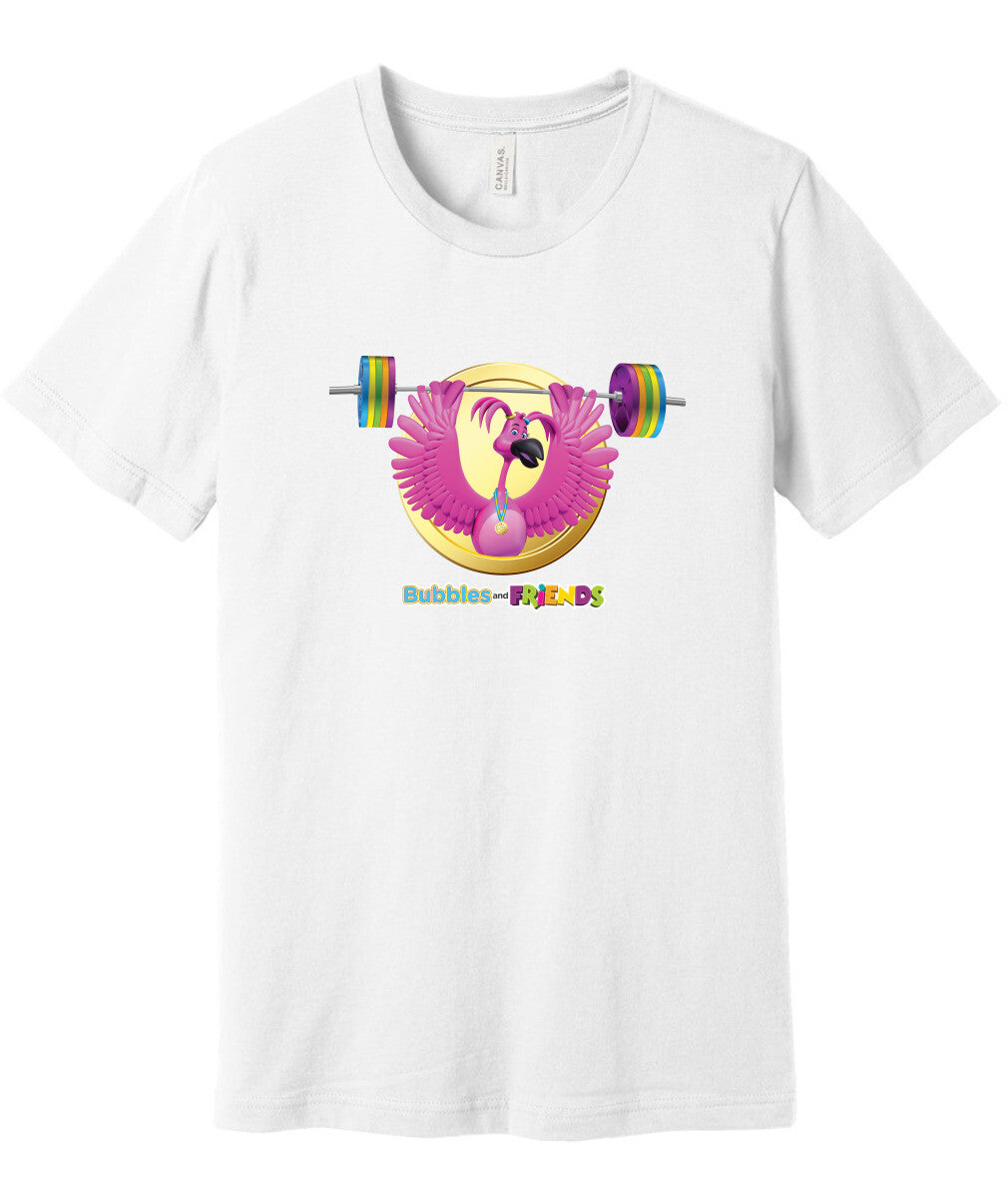 Bubbles and Friends - Summer Games Collection Flexi Weights Adult T-Shirt