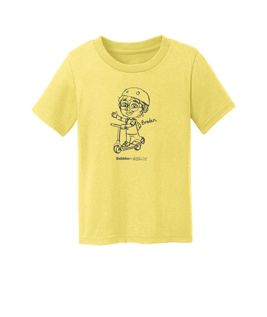 Bubbles and Friends - Happy Doodles Braden Toddler T-Shirt