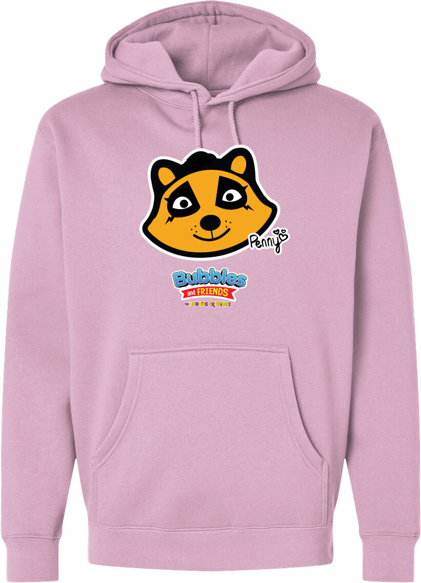 Bubbles & Friends- Friends from Happyville 'Penny Polite' Midweight Hooded Sweatshirt- Unisex