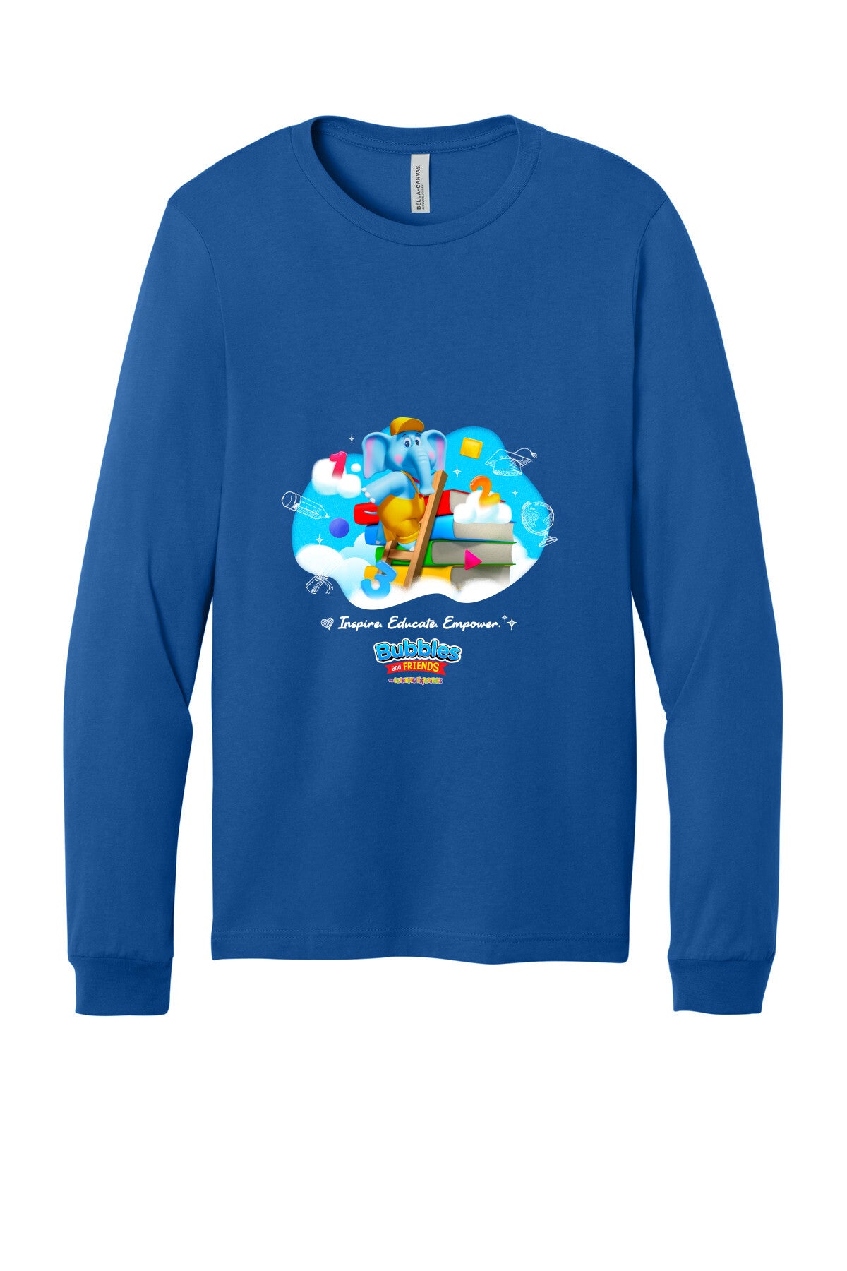 Bubbles & Friends Inspire Educate Empower Unisex Long Sleeve Tee