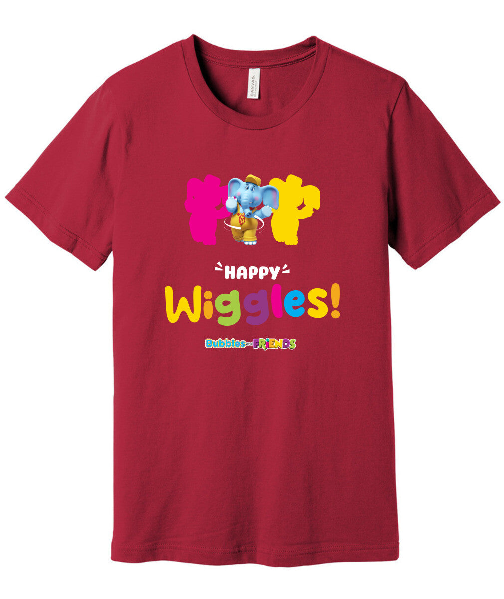 Bubbles and Friends – Happy Dance Collection Happy Wiggles Adult T-Shirt
