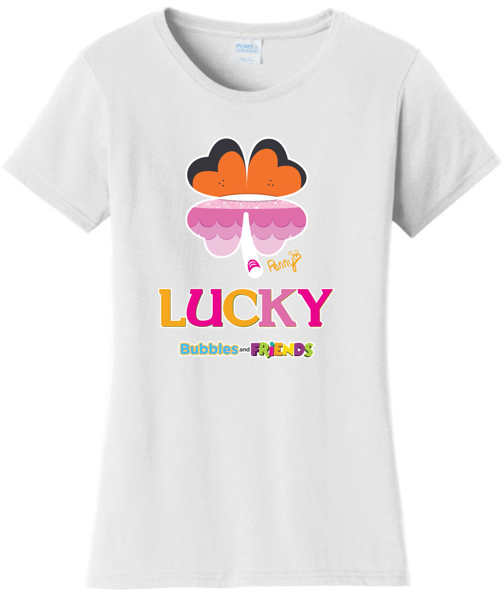 Bubbles & Friends St. Patricks LUCKY Womens Tee