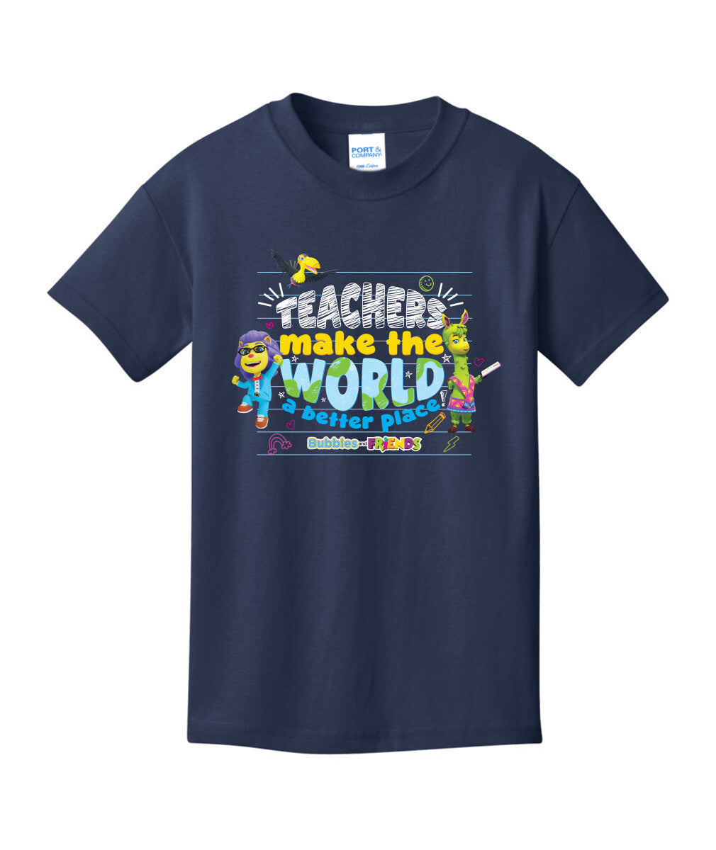 Bubbles & Friends Teacher Appreciation World Children's T-shirt
