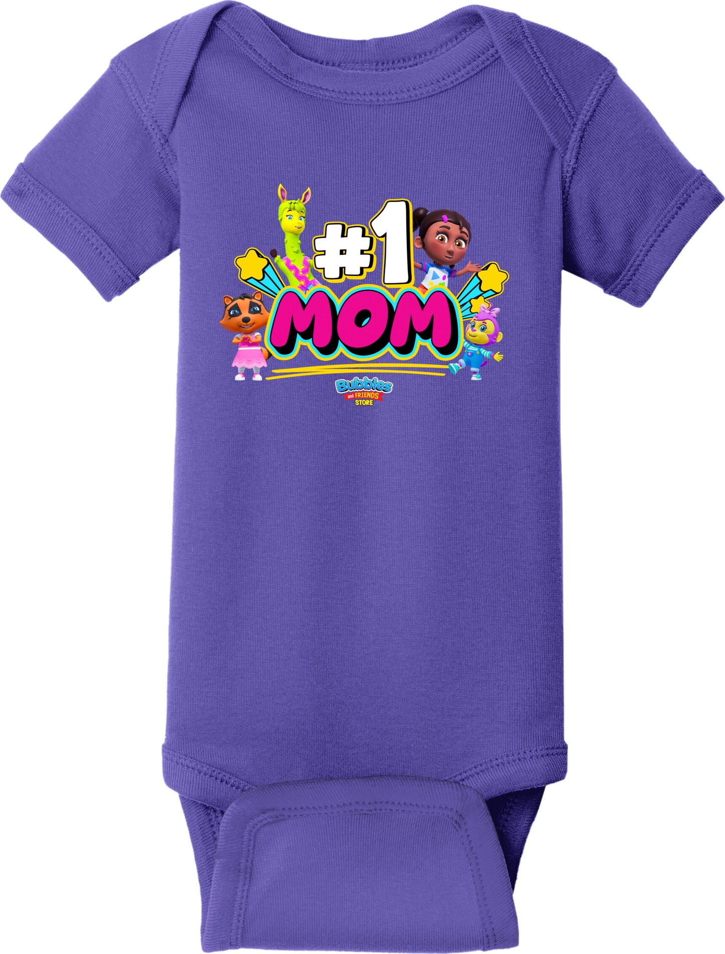 Bubbles & Friends I Love Mom Infant Bodysuit-Onesie
