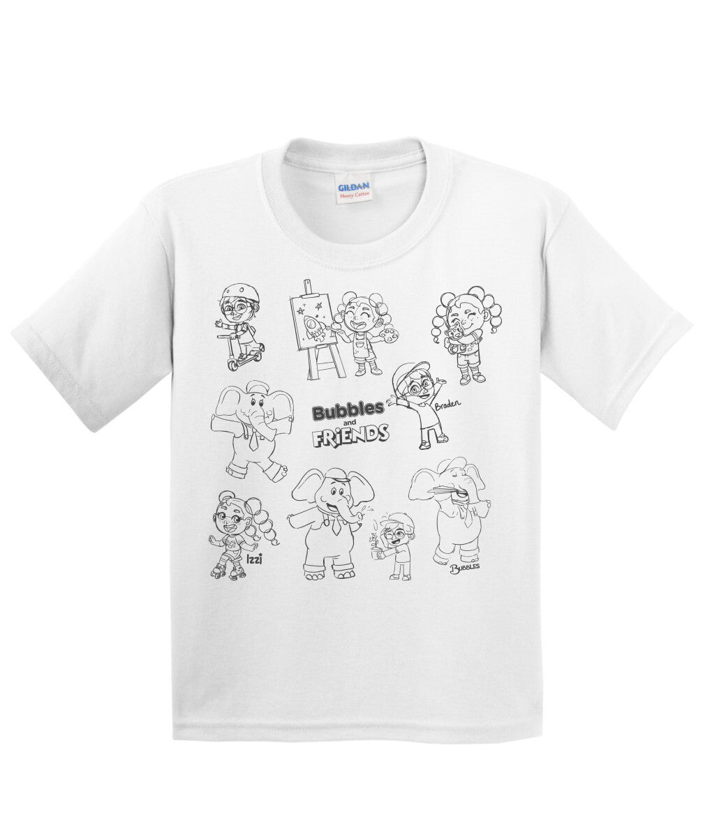 Bubbles and Friends - Happy Doddles Childrens Team T-Shirt