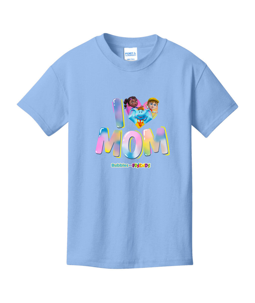 Bubbles & Friends Mothers Day I love Mom Children's T-Shirt