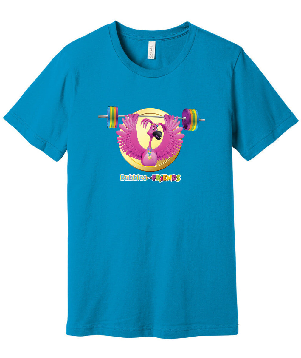 Bubbles and Friends - Summer Games Collection Flexi Weights Adult T-Shirt