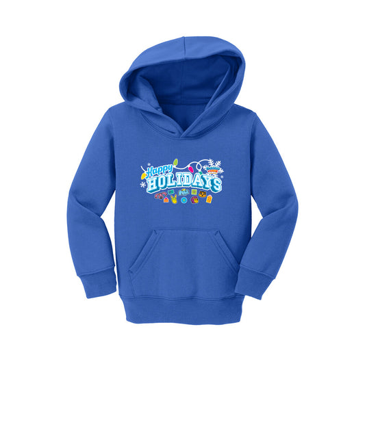 Bubbles & Friends Holiday Happy Holidays Toddler Fleece Hoodie