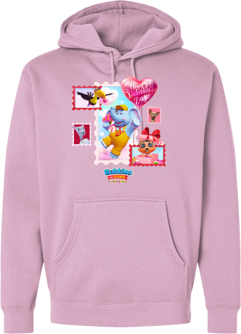 Bubbles & Friends Happy Valentines Day Midweight Hoodie