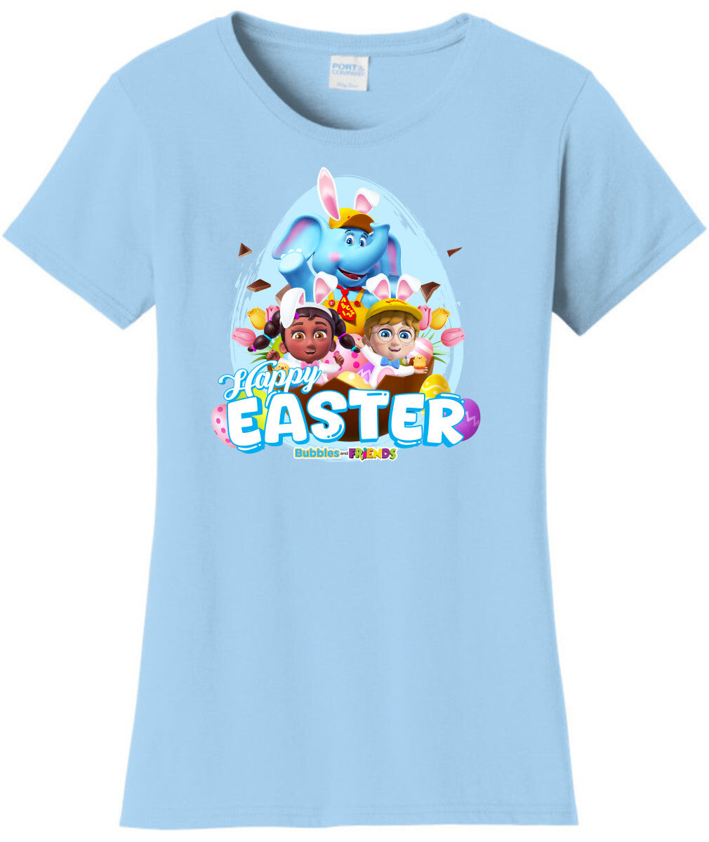 Bubbles & Friends Easter Friends Womens T-Shirt