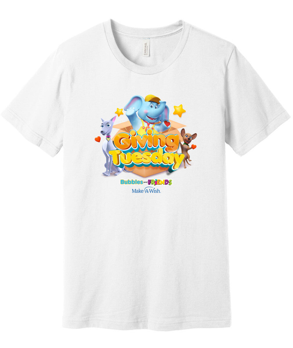 Make-A-Wish X Bubbles & Friends- Giving Tuesday Grace & Charity Adult T-Shirt