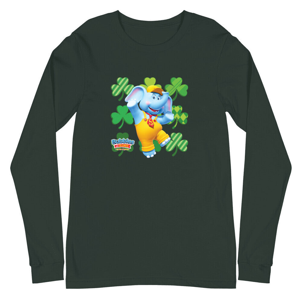 Bubbles & Friends St. Patrick's Day Bubbles Unisex Long Sleeve T-shirt