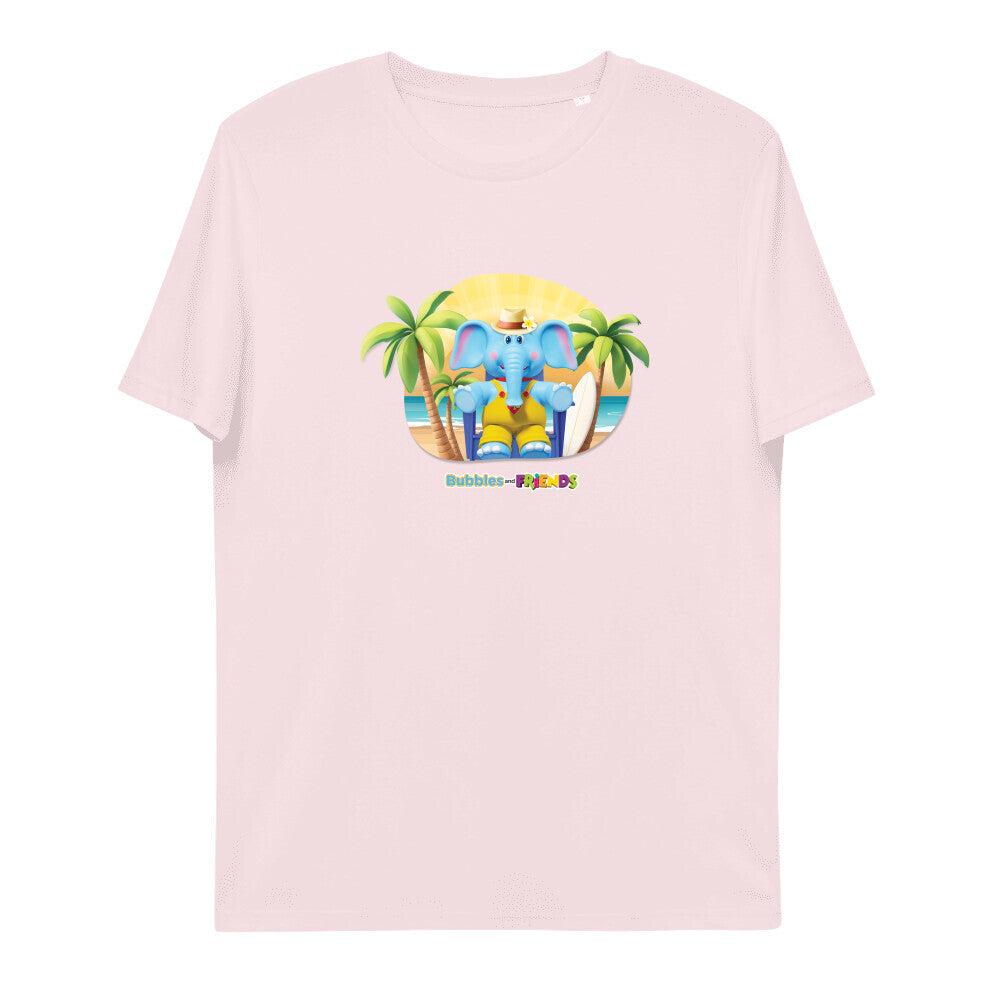 Bubbles & Friends Summer Beach Unisex Organic Cotton T-Shirt