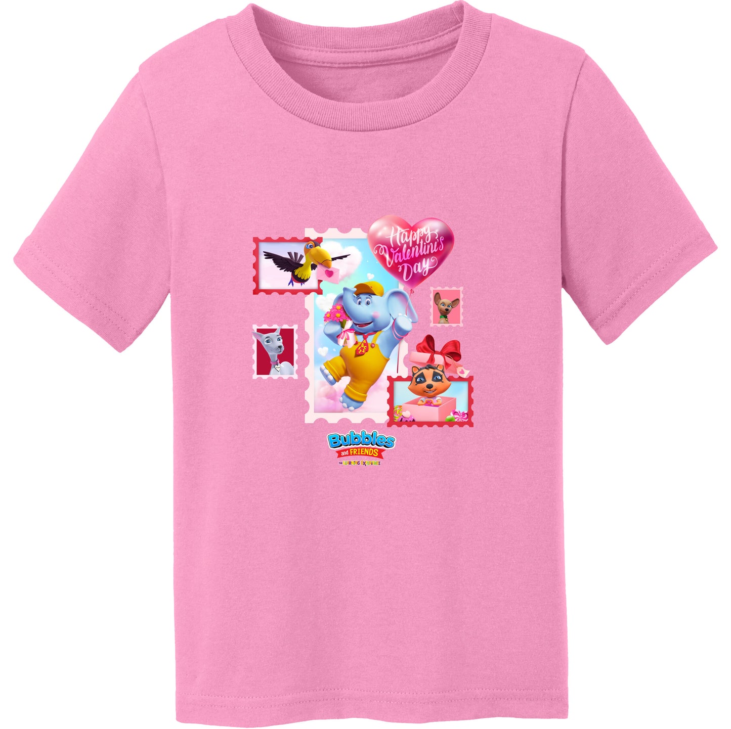Bubbles & Friends Happy Valentines Day Toddler Tee