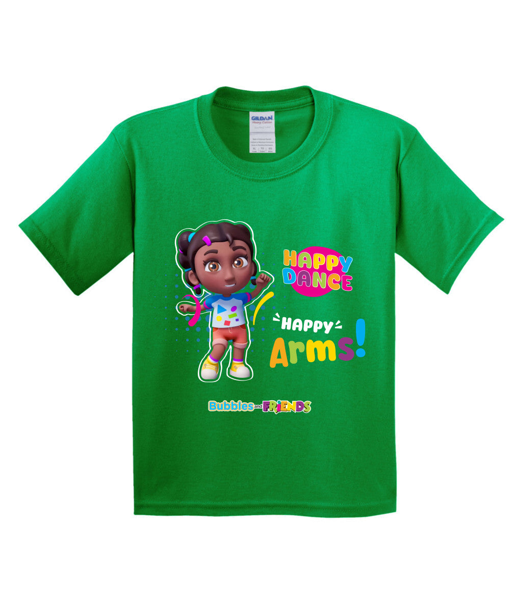 Bubbles and Friends – Happy Dance Collection Happy Arms Children T-Shirt