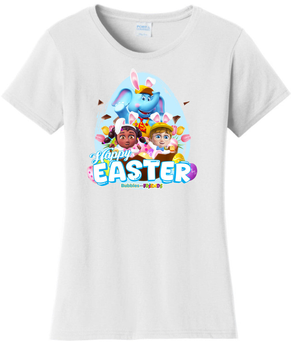 Bubbles & Friends Easter Friends Womens T-Shirt