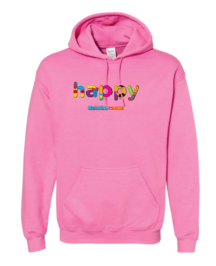 Bubbles & Friends HAPPY Unisex Pullover Hoodie
