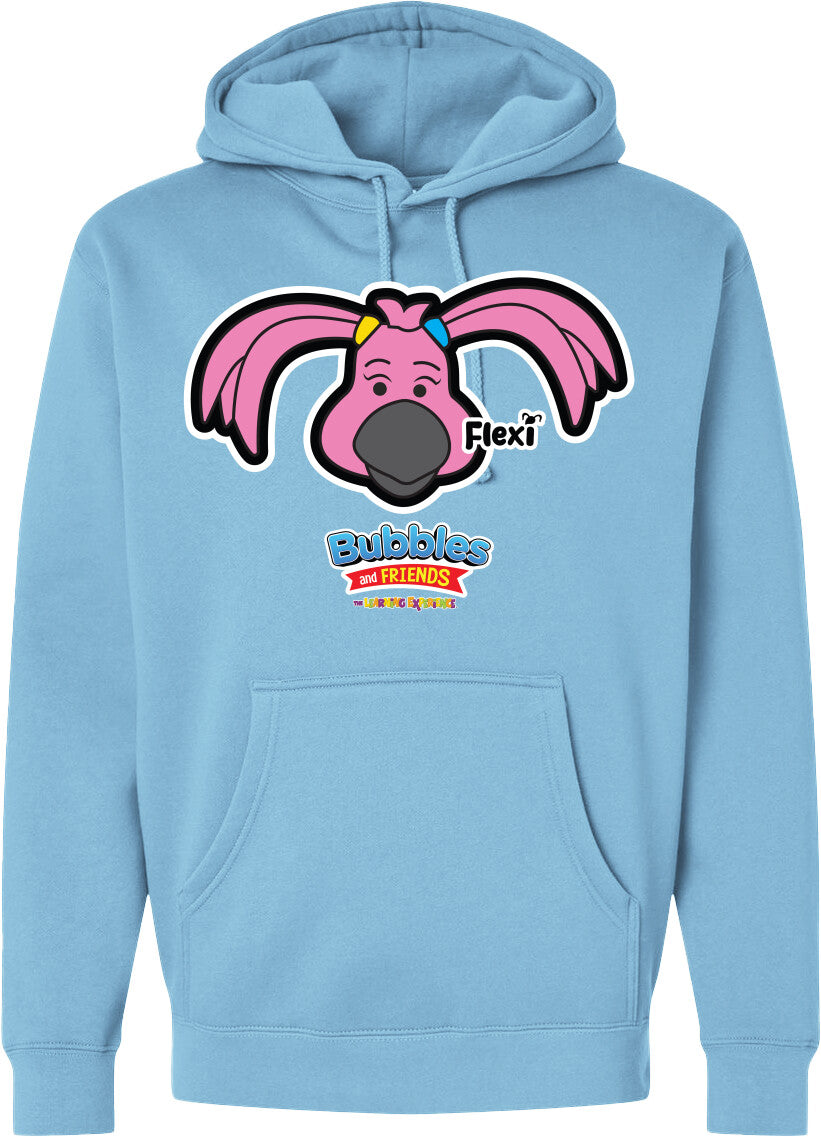 Bubbles & Friends- Friends from Happyville 'Flexi' Midweight Hooded Sweatshirt- Unisex