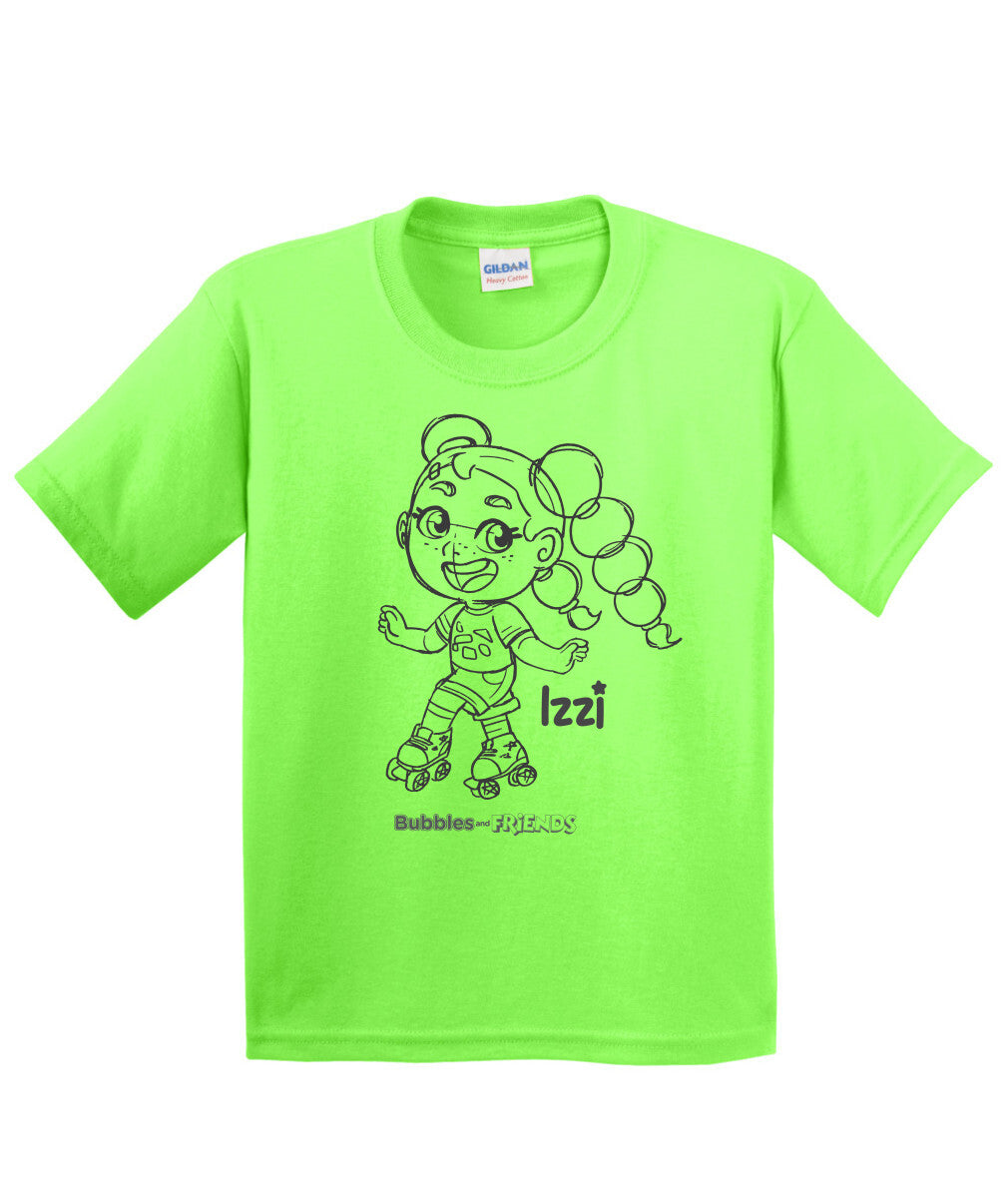 Bubbles and Friends - Happy Doodles Izzi Childrens T-Shirt