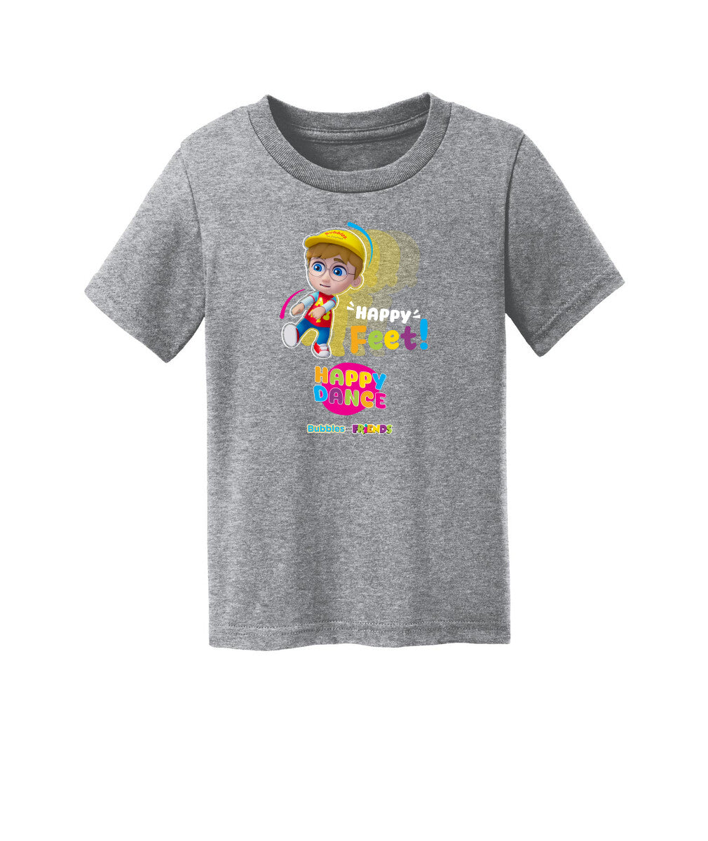 Bubbles and Friends - Happy Dance Collection - Happy Feet Toddler T-Shirt