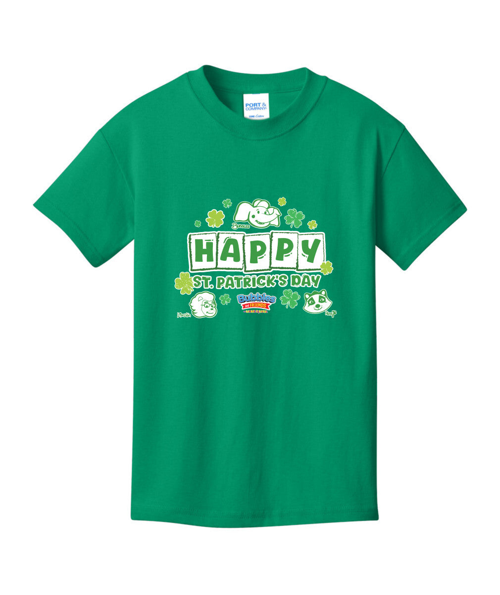 Bubbles & Friends Happy St. Patrick's Day Children's  Cotton Tee