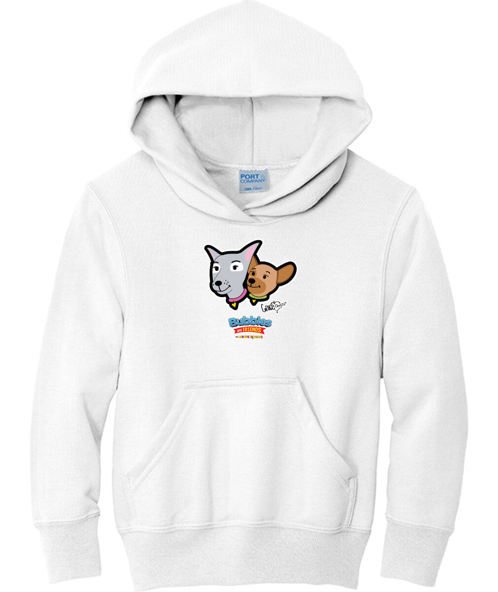 Bubbles & Friends- Friends from Happyville ' Grace & Charity' Children's  Fleece Pullover Hooded Sweatshirt