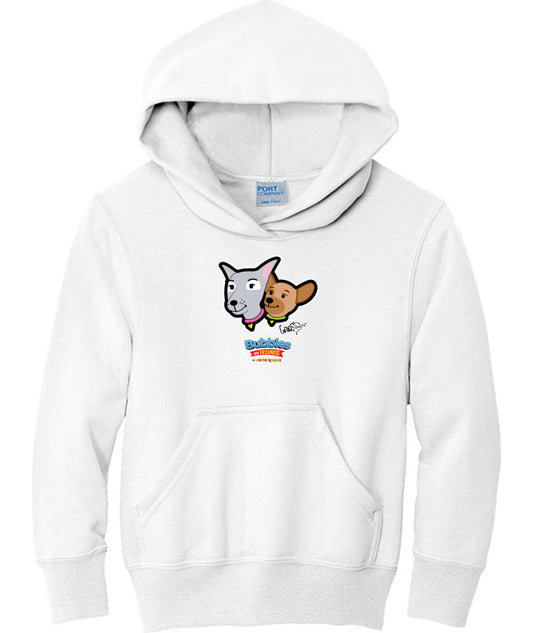 Bubbles & Friends- Friends from Happyville ' Grace & Charity' Children's  Fleece Pullover Hooded Sweatshirt