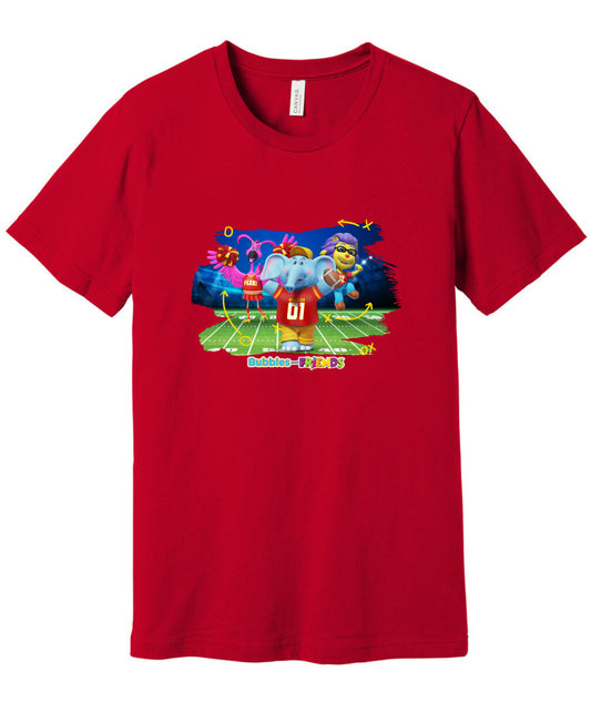 Bubbles and Friends - Varsity Collection Bubbles Football Adult T-Shirt