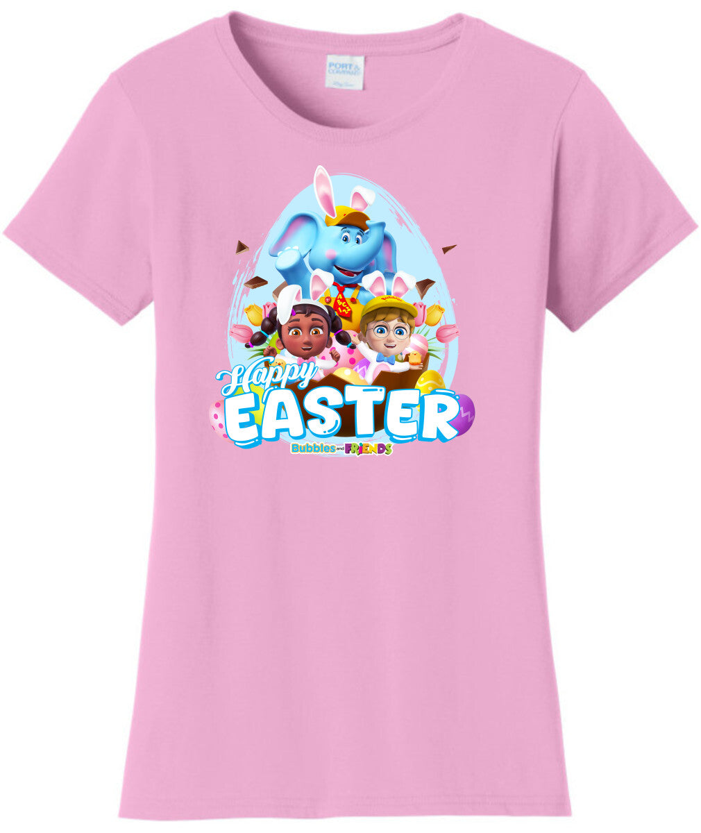 Bubbles & Friends Easter Friends Womens T-Shirt