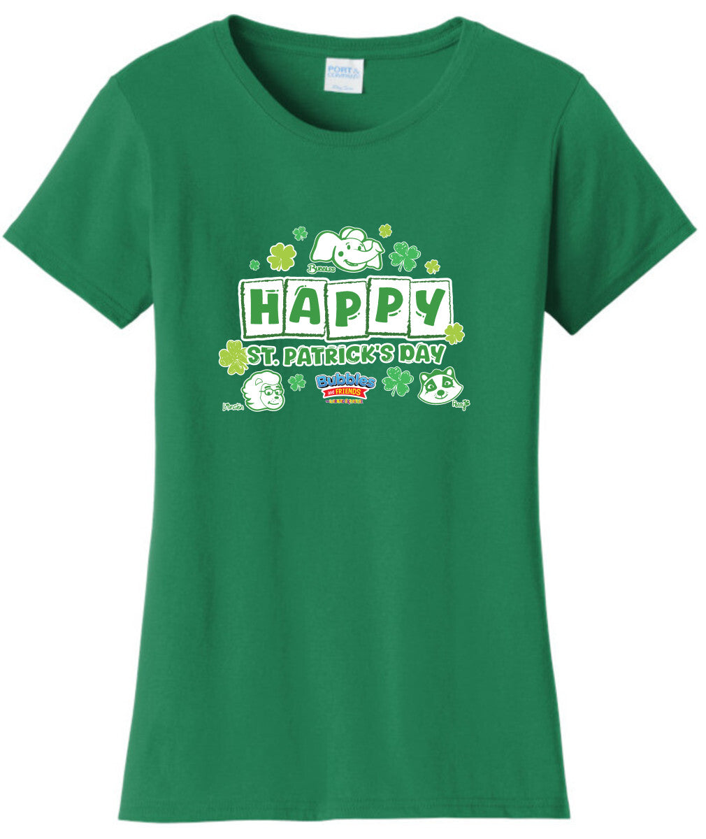 Bubbles & Friends Happy St. Patrick's Day Women's T-shirt
