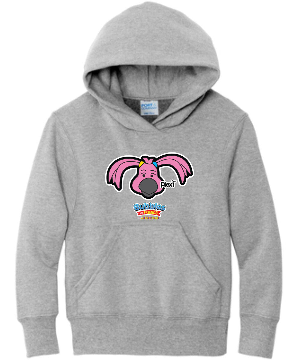 Bubbles & Friends- Friends from Happyville 'Flexi' Children's Fleece Pullover Hooded Sweatshirt