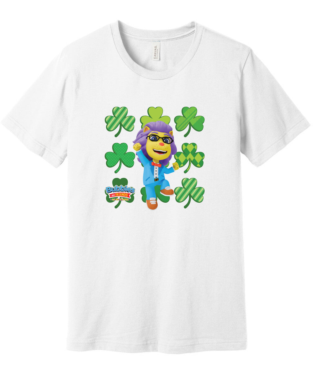 Bubbles & Friends St. Patrick's Day Lionstein Unisex  Short Sleeve Tee