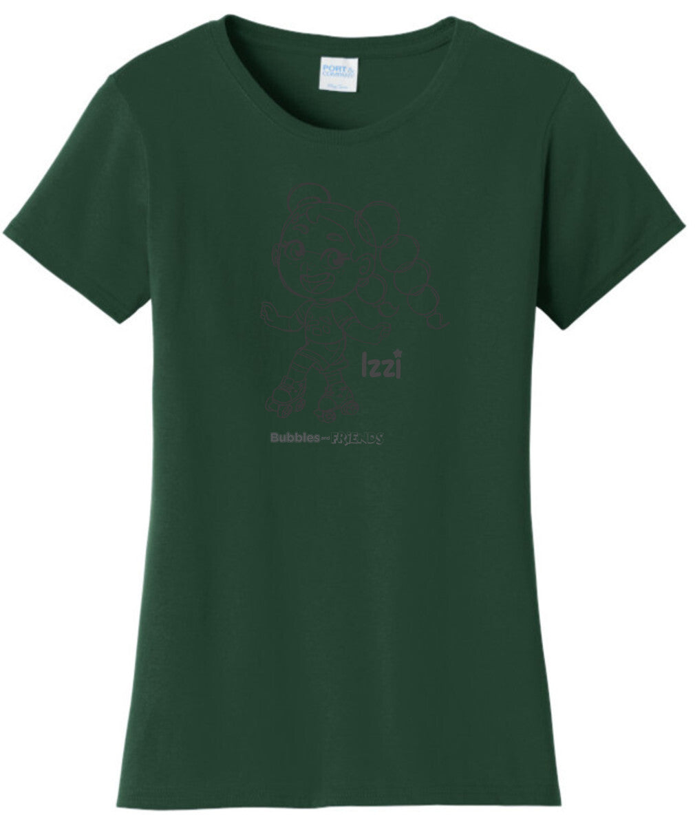 Bubbles and Friends - Happy Doodles Izzi Ladies T-Shirt