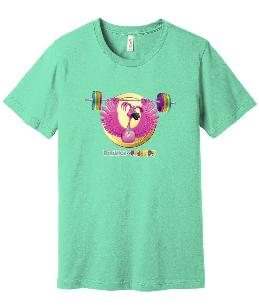 Bubbles and Friends - Summer Games Collection Flexi Weights Adult T-Shirt